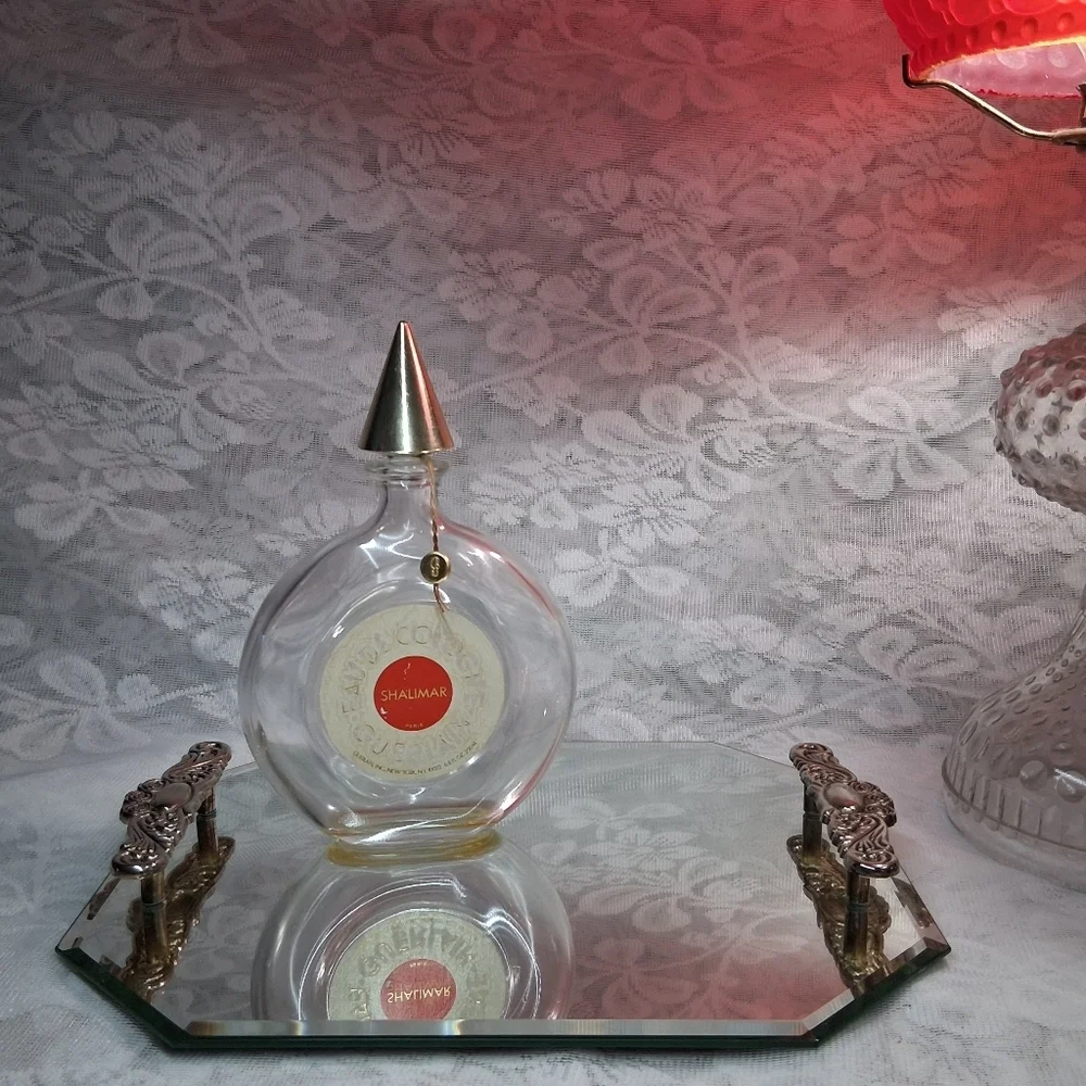 Vintage Guerlain Shalimar Perfume Bottle New York France 6.8oz 200mil Empty